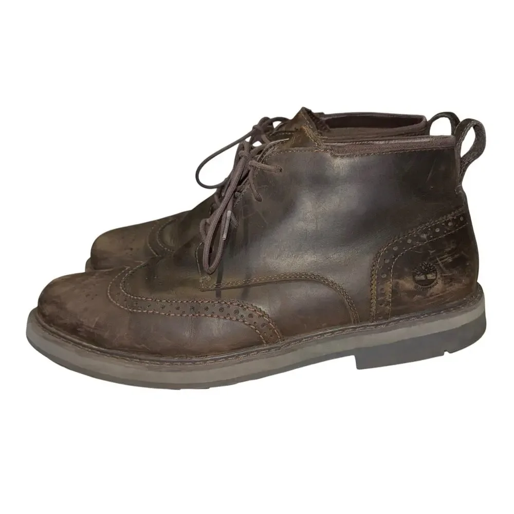 Timberland Squall Canyon Wing Tip Chukka Boots‎ Men's 13 Brown Waterproof Fall